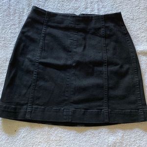 Black mini skirt